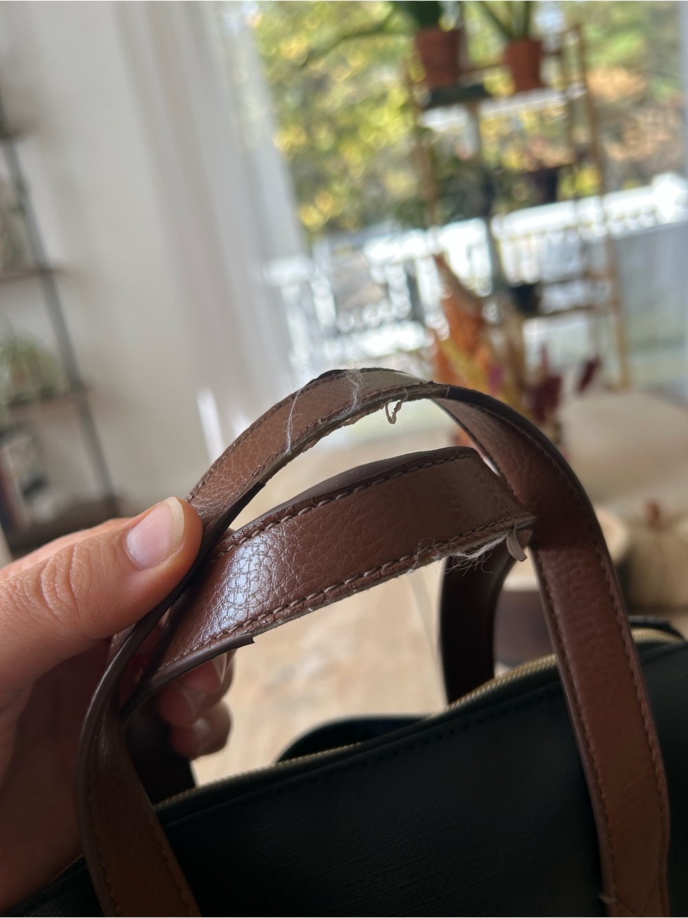 FOSSIL Classic Black and Brown Two-Tone Satchel Bag - Picture 13 of 13